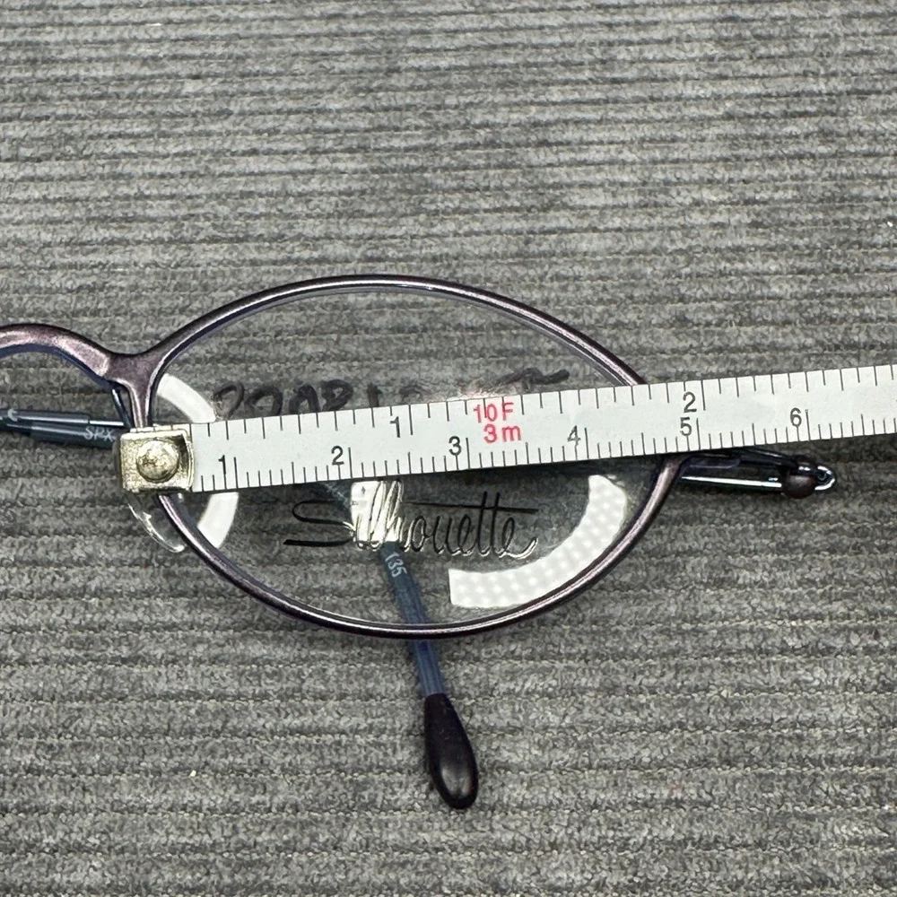 Silhouette SPX M 1946 Titanium Y2K Eyeglasses Purple Blue Oval Frames Austria